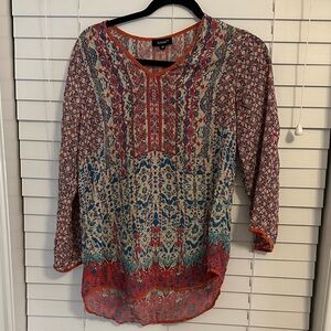 Splendid Multicolor Patterned Blouse